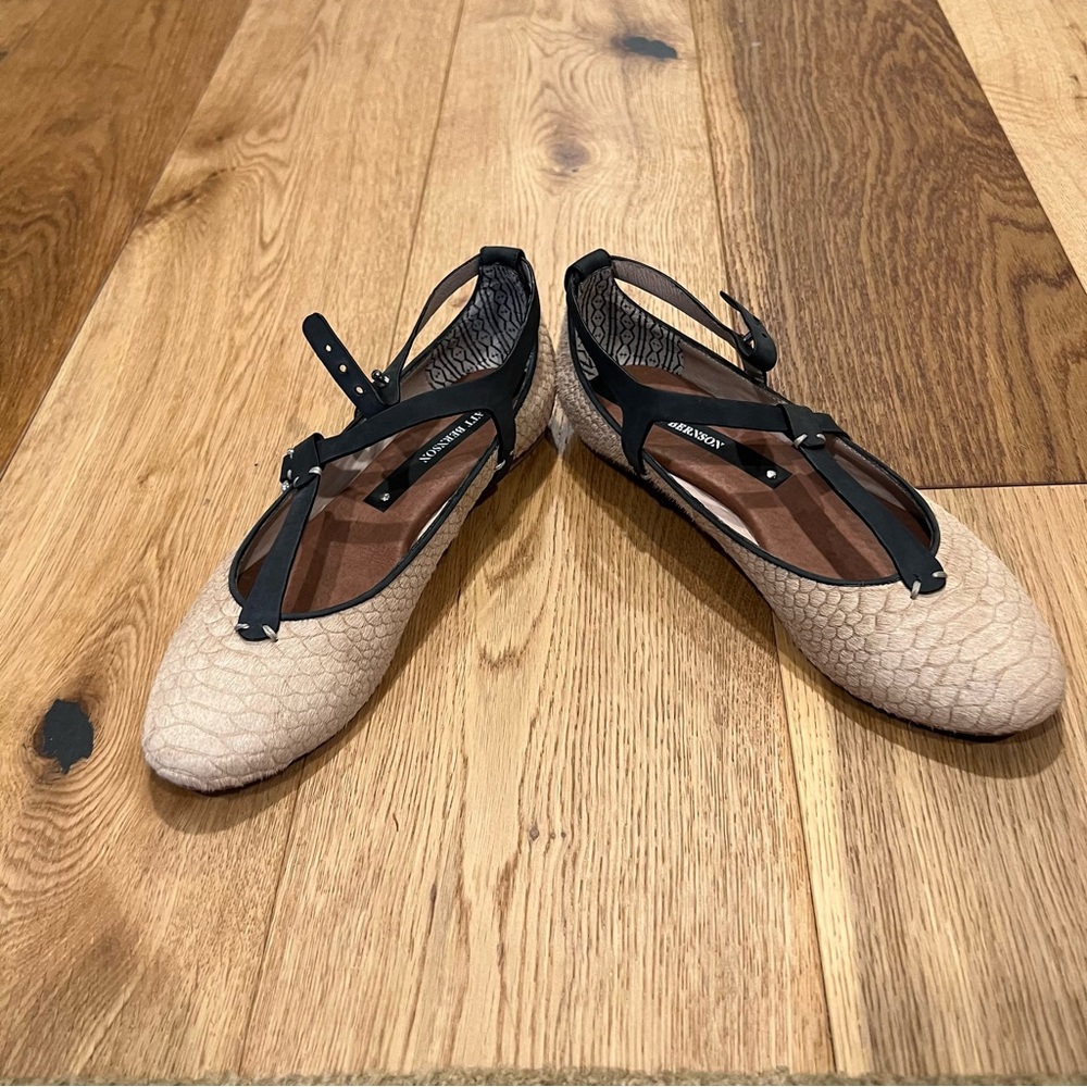 Anthropologie Max Benson Wren T-strap flat